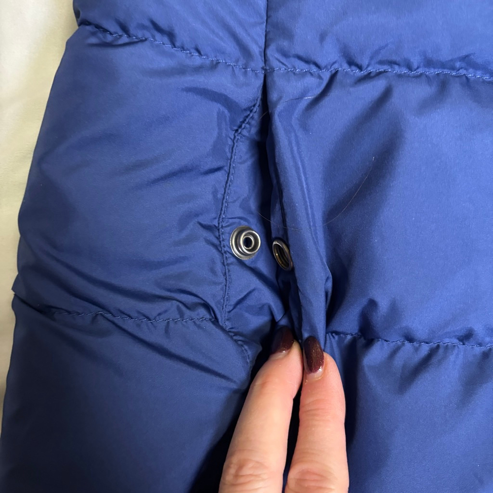 J.Crew Down Puffer Vest XS Navy Full Zip Quilted 80% Feather Down Fill - Picture 3 of 12